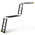 15.5FT Aluminum Multi Purpose Ladder Extension Folding Telescoping Telescopic